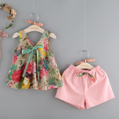 Summer Floral Sleeveless Set