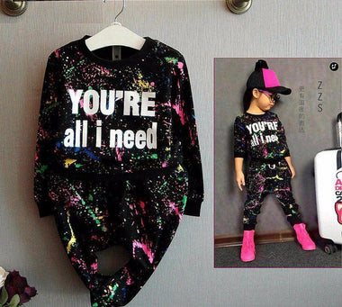 Hip-hop Style Sweater Set