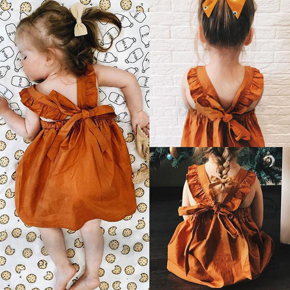 Sexy Back Bowknot Sleeveless Sundress